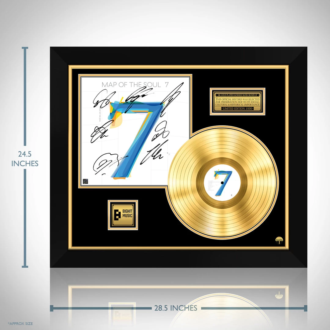 RARE-T BTS - Map Of The Soul: 7 Gold LP Limited Signature Edition Studio Licensed Custom Frame Limited Edition Frames 3 RARE-T BTS - Map Of The Soul: 7 Gold LP Limited Signature Edition Studio Licensed Custom Frame Limited Edition Frames