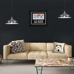 PPC Back To The Future - Beckett Witnessed Certified Hand-Signed OUTATIME License Plate By Christopher Lloyd Custom Frame