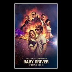 RARE-T Baby Driver Script Limited Signature Edition Studio Licensed Custom Frame