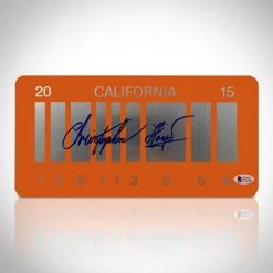 PPC Back To The Future- Beckett Witness Certified Hand-Signed License Plate By Christopher Lloyd Custom Frame