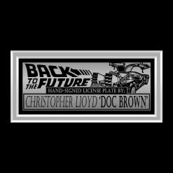 PPC Back To The Future- Beckett Witness Certified Hand-Signed License Plate By Christopher Lloyd Custom Frame