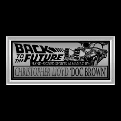 PPC Back To The Future- Beckett Witness Certified Hand-Signed Sports Almanac By Christopher Lloyd Custom Frame