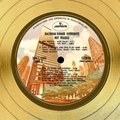 RARE-T Bachman Turner Overdrive - Not Fragile Gold LP Limited Signature Edition Studio Licensed Custom Frame Limited Edition Frames