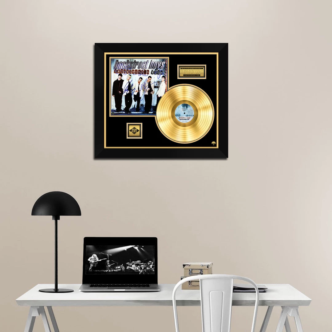 RARE-T Backstreet Boys - Backstreet Back Gold LP Limited Signature Edition Studio Licensed Custom Frame Limited Edition Frames 2 RARE-T Backstreet Boys - Backstreet Back Gold LP Limited Signature Edition Studio Licensed Custom Frame Limited Edition Frames