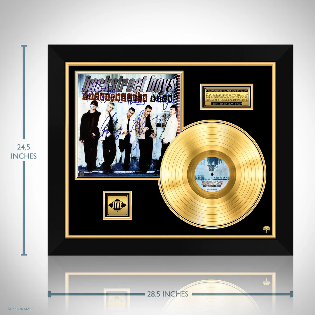 RARE-T Backstreet Boys - Backstreet Back Gold LP Limited Signature Edition Studio Licensed Custom Frame Limited Edition Frames 3 RARE-T Backstreet Boys - Backstreet Back Gold LP Limited Signature Edition Studio Licensed Custom Frame Limited Edition Frames