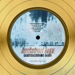 RARE-T Backstreet Boys - Backstreet Back Gold LP Limited Signature Edition Studio Licensed Custom Frame Limited Edition Frames 16 RARE-T Backstreet Boys - Backstreet Back Gold LP Limited Signature Edition Studio Licensed Custom Frame Limited Edition Frames