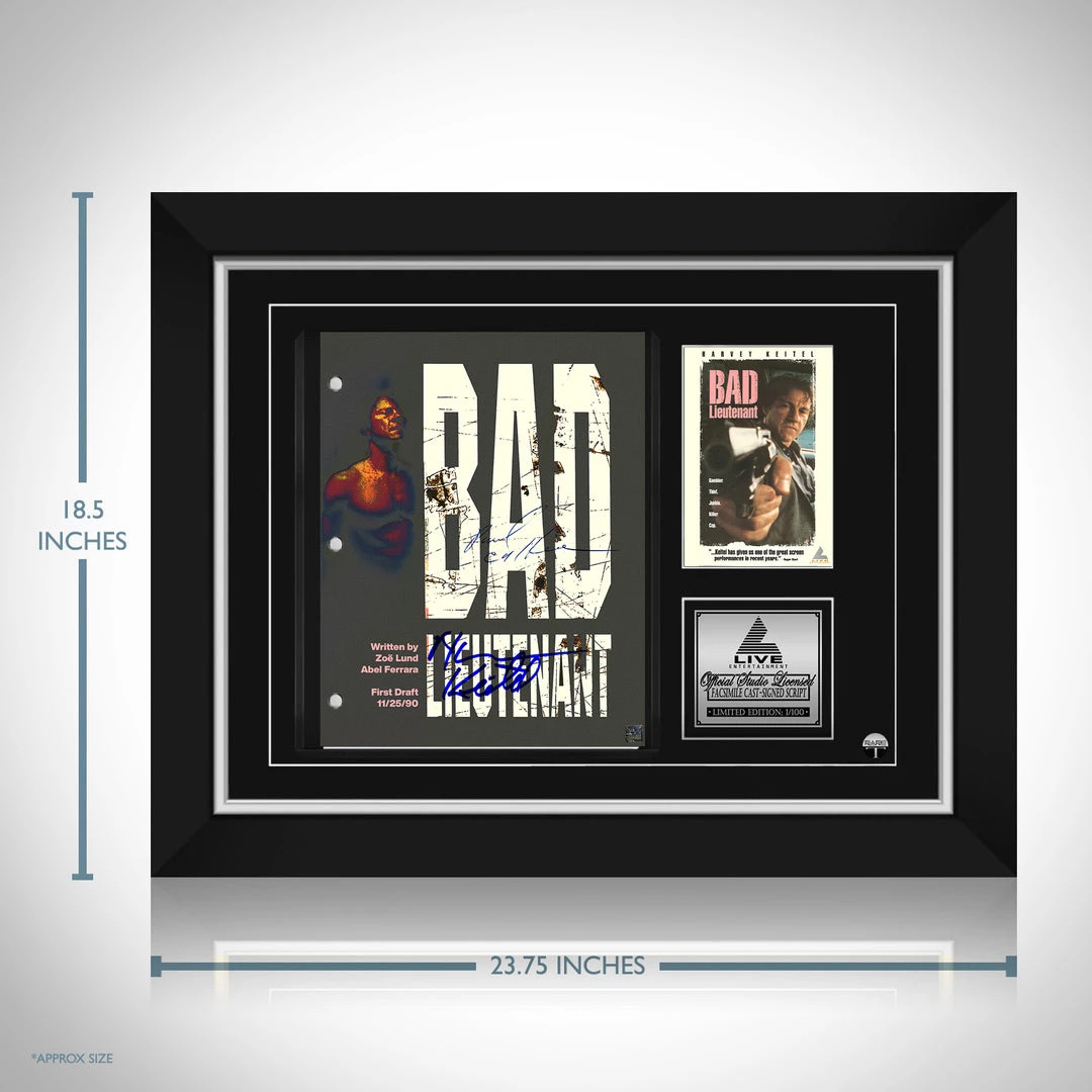 RARE-T Bad Lieutenant Script Limited Signature Edition Studio Licensed Custom Frame Limited Edition Frames 3 RARE-T Bad Lieutenant Script Limited Signature Edition Studio Licensed Custom Frame Limited Edition Frames