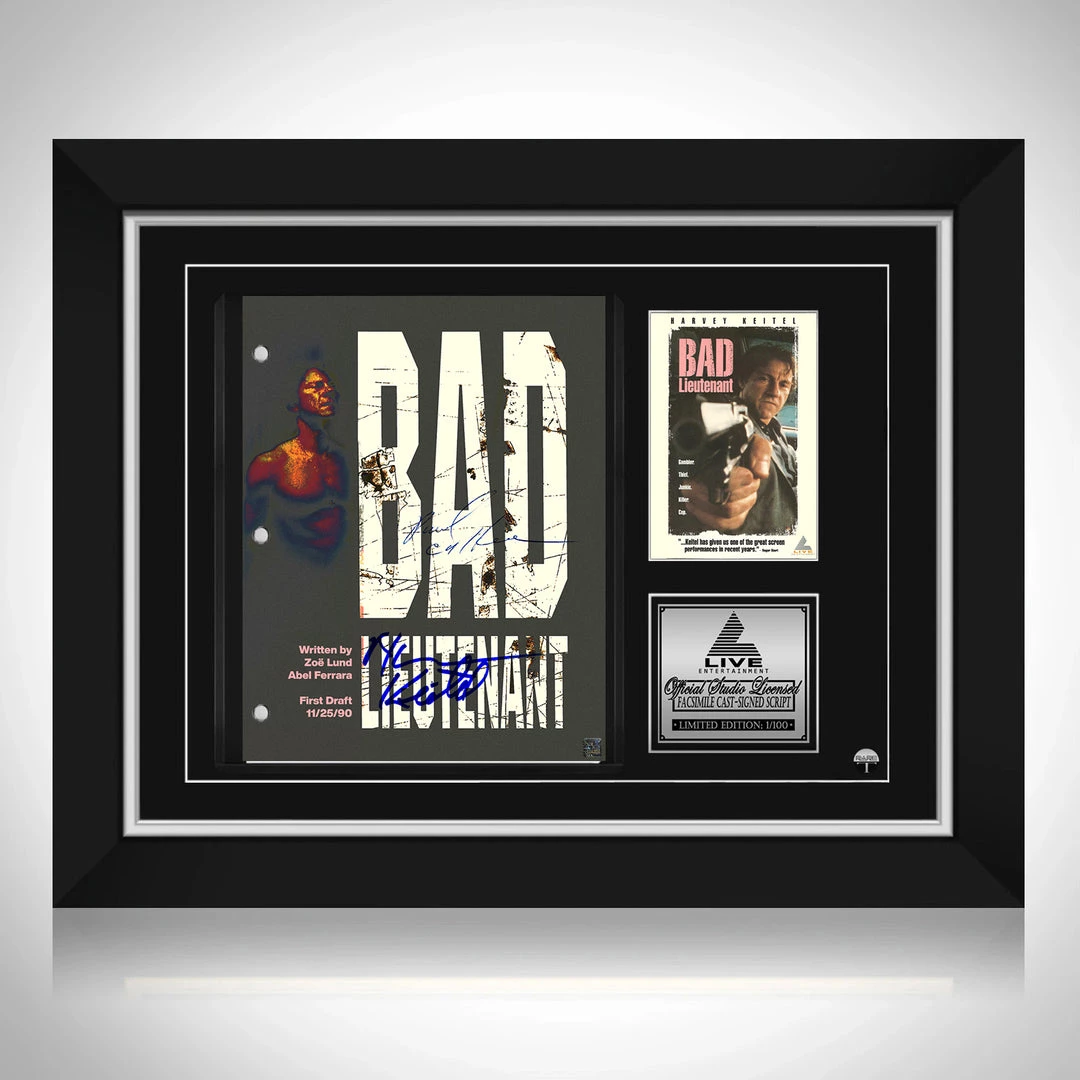 RARE-T Bad Lieutenant Script Limited Signature Edition Studio Licensed Custom Frame Limited Edition Frames 1 RARE-T Bad Lieutenant Script Limited Signature Edition Studio Licensed Custom Frame Limited Edition Frames