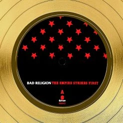 RARE-T Bad Religion - The Empire Strikes First Gold LP Limited Signature Edition Studio Licensed Custom Frame