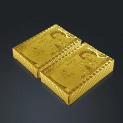RARE-T Ready To Ship! 48 Hour Shipping! 24K Gold Plated Playing Cards Gold Pounds $50 Pattern