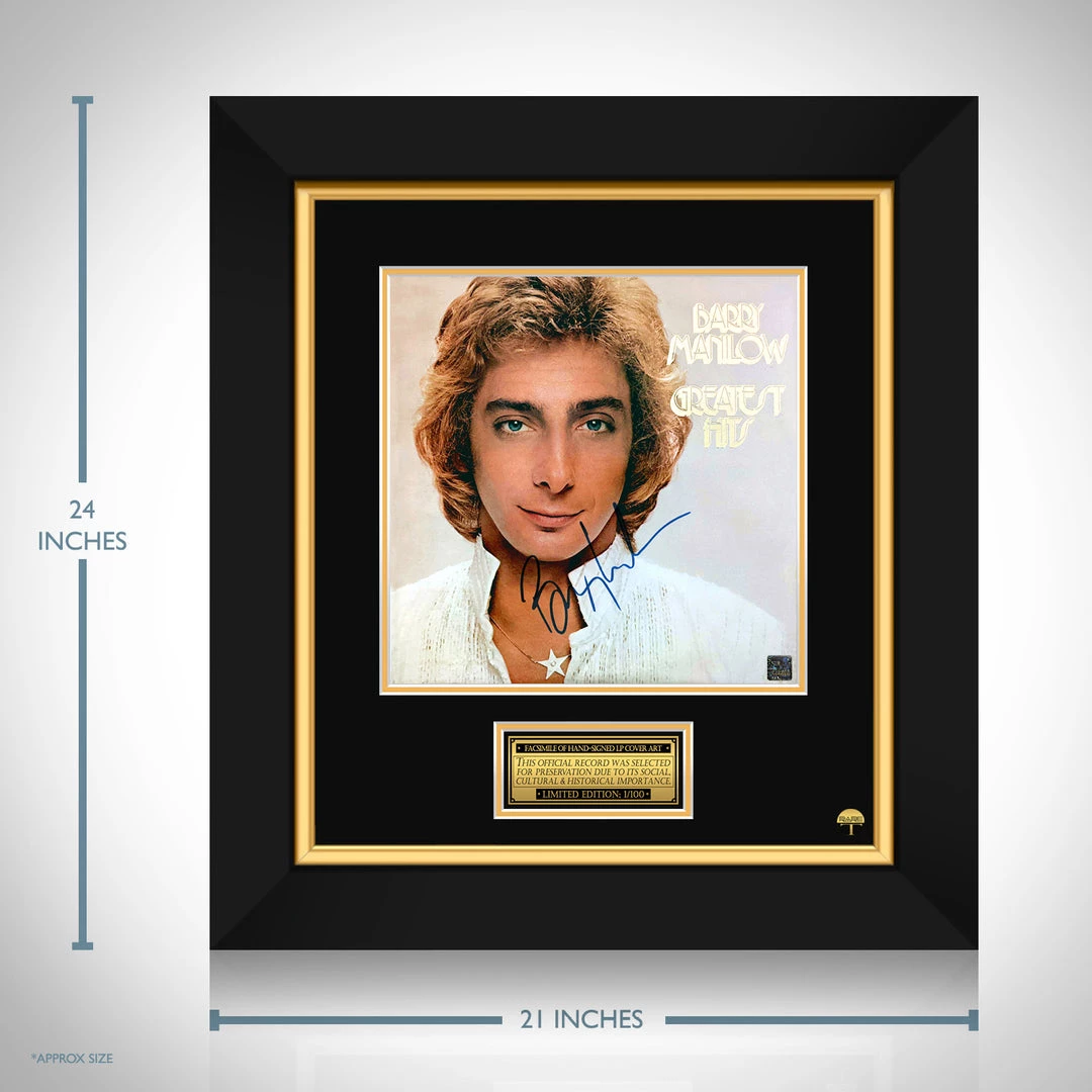 RARE-T Barry Manilow - Greatest Hits LP Cover Limited Signature Edition Studio Licensed Custom Frame 3 RARE-T Barry Manilow - Greatest Hits LP Cover Limited Signature Edition Studio Licensed Custom Frame