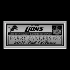 RARE-T Detroit Lions - Barry Sanders Photo Limited Signature Edition Studio Licensed Custom Frame