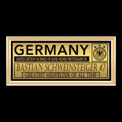 RARE-T Germany National Soccer Team - Bastian Schweinsteiger Photo Limited Signature Edition Studio Licensed Custom Frame Sports Memorabilia