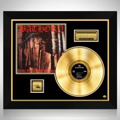 RARE-T Bathory - Under The Sign Of The Black Mark Gold LP Limited Signature Edition Studio Licensed Custom Frame