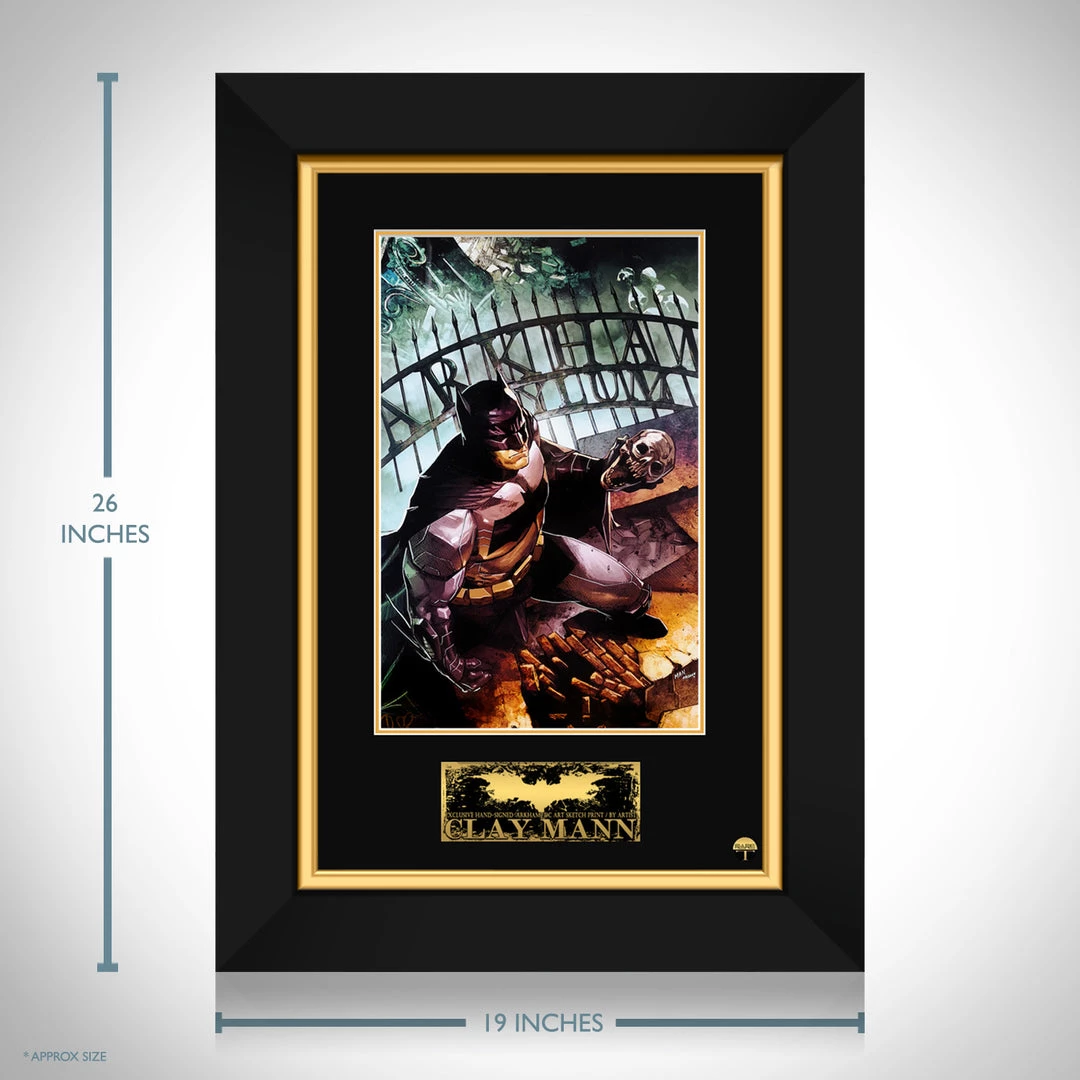 VAULT COLLECTIBLES Batman 'Arkham' Hand-Signed Artwork Print By Artist Clay Mann Custom Frame Signed Memorabilia 2 VAULT COLLECTIBLES Batman 'Arkham' Hand-Signed Artwork Print By Artist Clay Mann Custom Frame Signed Memorabilia