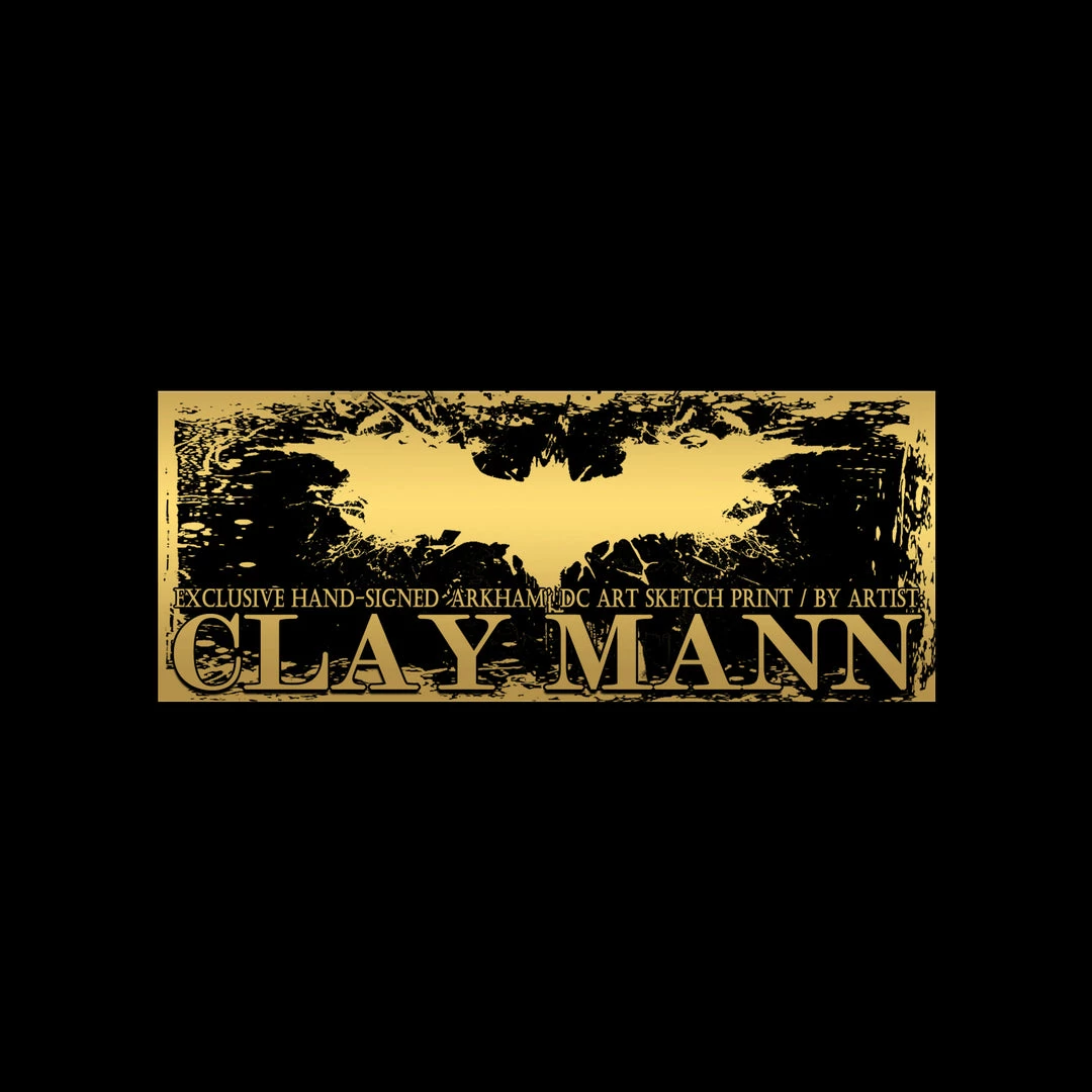 VAULT COLLECTIBLES Batman 'Arkham' Hand-Signed Artwork Print By Artist Clay Mann Custom Frame Signed Memorabilia 4 VAULT COLLECTIBLES Batman 'Arkham' Hand-Signed Artwork Print By Artist Clay Mann Custom Frame Signed Memorabilia