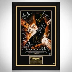 RARE-T Batman Begins Mini Poster Limited Signature Edition Studio Licensed Custom Frame Limited Edition Frames