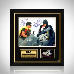 RARE-T Batman (1966) Adam West & Burt Ward Mini Poster Limited Signature Edition Studio Licensed Custom Frame