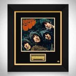RARE-T Limited Edition Frames The Beatles - Rubber Soul LP Cover Limited Signature Edition Studio Licensed Custom Frame