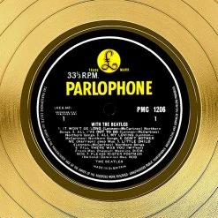 G.R.O. The Beatles - With The Beatles Gold LP Limited Signature Edition Studio Licensed Custom Frame