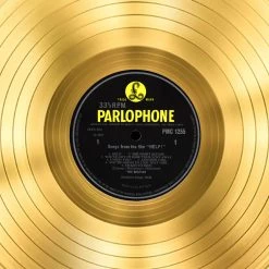 RARE-T The Beatles Help Gold LP Limited Signature Edition Studio Licensed Custom Frame Limited Edition Frames