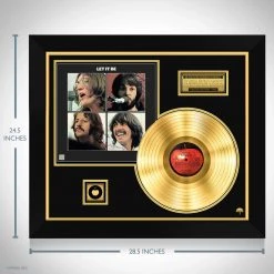 RARE-T Limited Edition Frames The Beatles Let It Be Gold LP Limited Signature Edition Studio Licensed Custom Frame