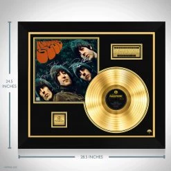 RARE-T Limited Edition Frames The Beatles Rubber Soul Limited Signature Edition Studio Licensed Gold LP Custom Frame