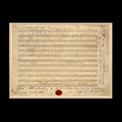 RARE-T Ludwig Van Beethoven Memorial Music Sheet Limited Signature Edition Licensed Custom Frame Limited Edition Frames