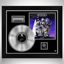 RARE-T Limited Edition Frames Beetlejuice Motion Picture Soundtrack Limited Signature Edition Platinum LP Custom Frame