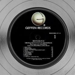 RARE-T Limited Edition Frames Beetlejuice Motion Picture Soundtrack Limited Signature Edition Platinum LP Custom Frame