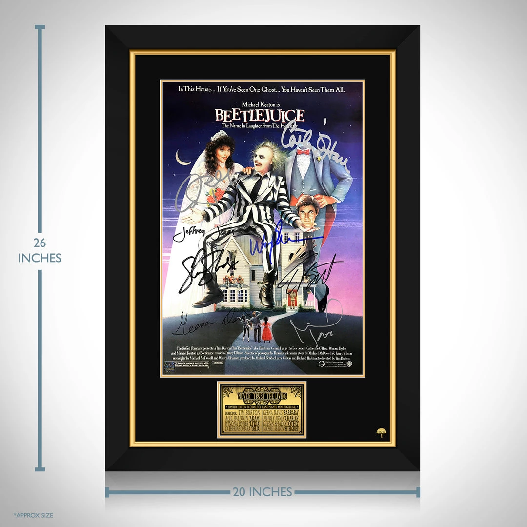 RARE-T Limited Edition Frames Beetlejuice Mini Poster Limited Signature Edition Studio Licensed Movie Custom Frame 3 RARE-T Limited Edition Frames Beetlejuice Mini Poster Limited Signature Edition Studio Licensed Movie Custom Frame
