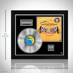 RARE-T Limited Edition Frames Ben-Hur - Original Motion Picture Soundtrack Platinum LP Limited Signature Edition Studio Licensed Custom Frame