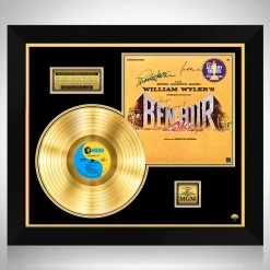 RARE-T Ben-Hur - Original Motion Picture Soundtrack Gold LP Limited Signature Edition Studio Licensed Custom Frame Limited Edition Frames