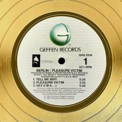 RARE-T Limited Edition Frames Berlin - Pleasure Gold LP Limited Signature Edition Studio Licensed Custom Frame