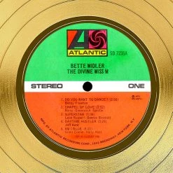 RARE-T Bette Midler - The Divine Miss M Gold LP Limited Signature Edition Studio Licensed Custom Frame