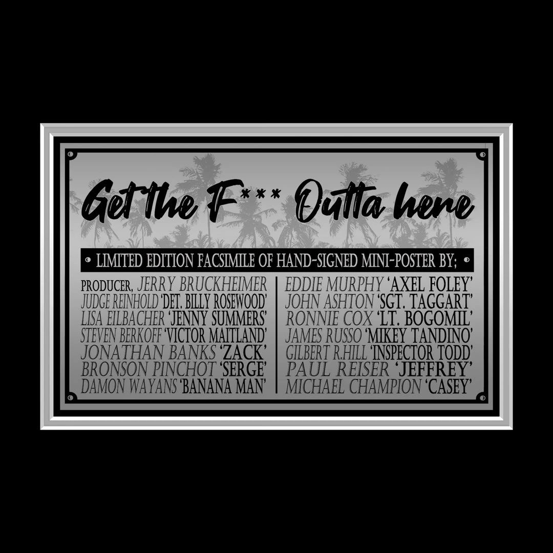 RARE-T Beverly Hills Cop Mini Poster Limited Signature Edition Studio Licensed Custom Frame Limited Edition Frames 6 RARE-T Beverly Hills Cop Mini Poster Limited Signature Edition Studio Licensed Custom Frame Limited Edition Frames