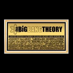 RARE-T Limited Edition Frames The Big Bang Theory Cast Mini Poster Limited Signature Edition Studio Licensed Custom Frame