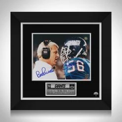 RARE-T Sports Memorabilia New York Giants - Bill Parcells & Lawrence Taylor Photo Limited Signature Edition Studio Licensed Custom Frame