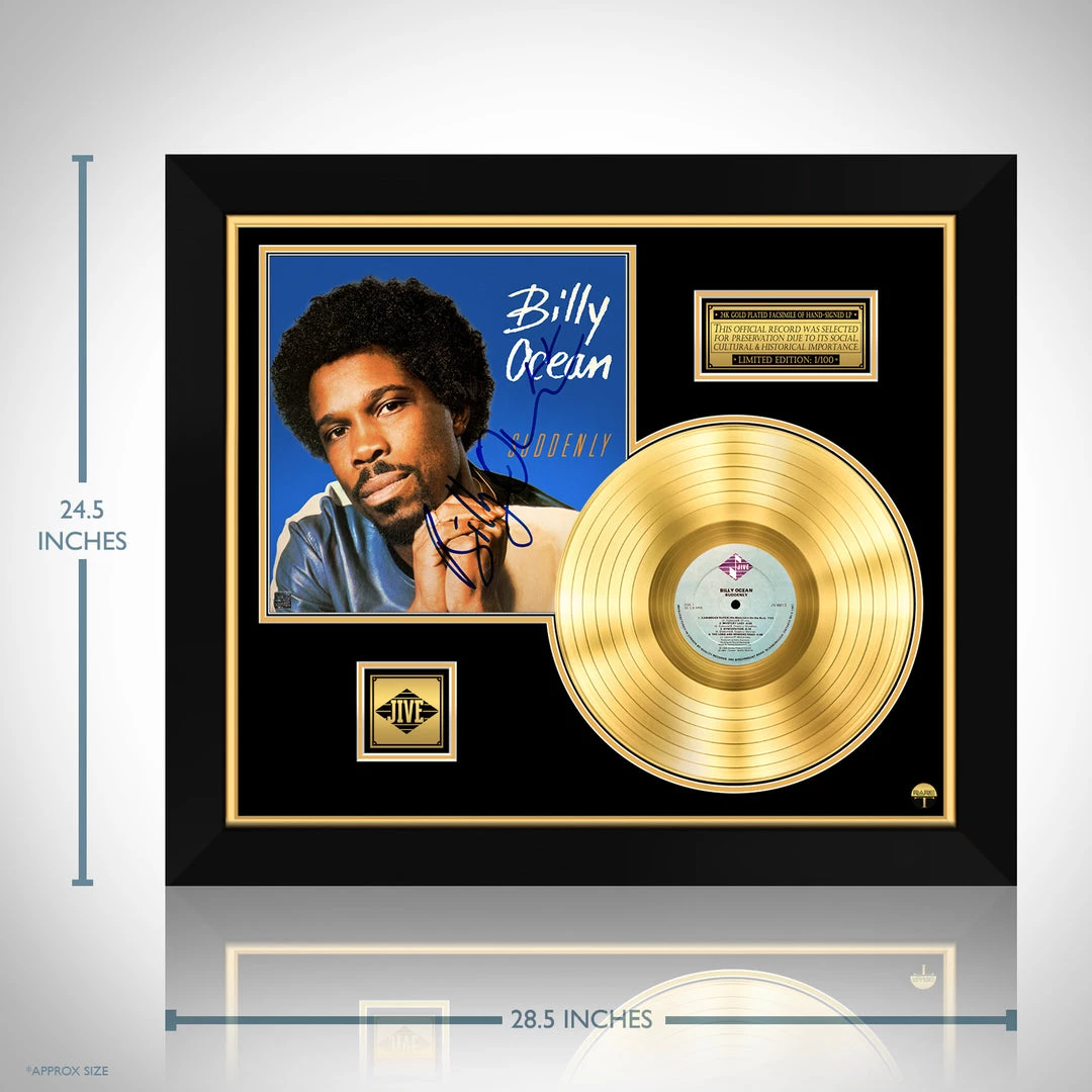 RARE-T Billy Ocean Suddenly Gold LP Limited Signature Edition Studio Licensed Custom Frame Limited Edition Frames 6 RARE-T Billy Ocean Suddenly Gold LP Limited Signature Edition Studio Licensed Custom Frame Limited Edition Frames