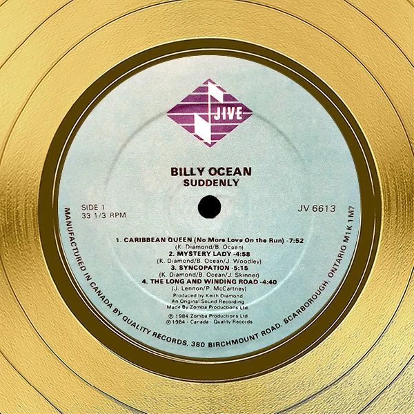 RARE-T Billy Ocean Suddenly Gold LP Limited Signature Edition Studio Licensed Custom Frame Limited Edition Frames 3 RARE-T Billy Ocean Suddenly Gold LP Limited Signature Edition Studio Licensed Custom Frame Limited Edition Frames