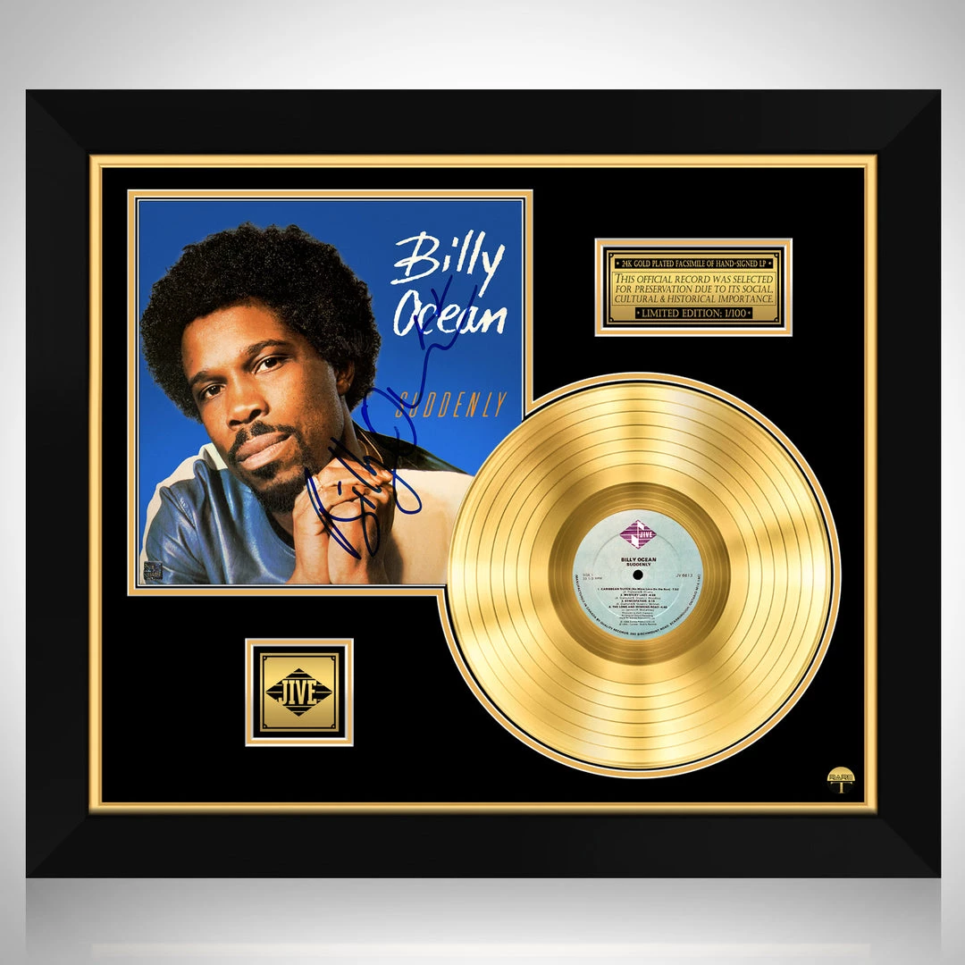 RARE-T Billy Ocean Suddenly Gold LP Limited Signature Edition Studio Licensed Custom Frame Limited Edition Frames 1 RARE-T Billy Ocean Suddenly Gold LP Limited Signature Edition Studio Licensed Custom Frame Limited Edition Frames