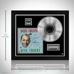 RARE-T Bing Crosby - Merry Christmas Platinum LP Limited Signature Edition Studio Licensed Custom Frame Limited Edition Frames