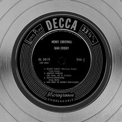 RARE-T Bing Crosby - Merry Christmas Platinum LP Limited Signature Edition Studio Licensed Custom Frame Limited Edition Frames