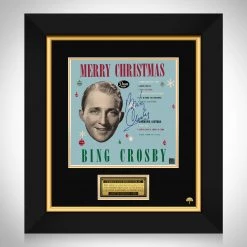 RARE-T Bing Crosby - Merry Christmas LP Cover Limited Signature Edition Studio Licensed Custom Frame Limited Edition Frames