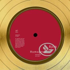 RARE-T Limited Edition Frames Bjork - Homogenic Gold LP Limited Signature Edition Studio Licensed Custom Frame
