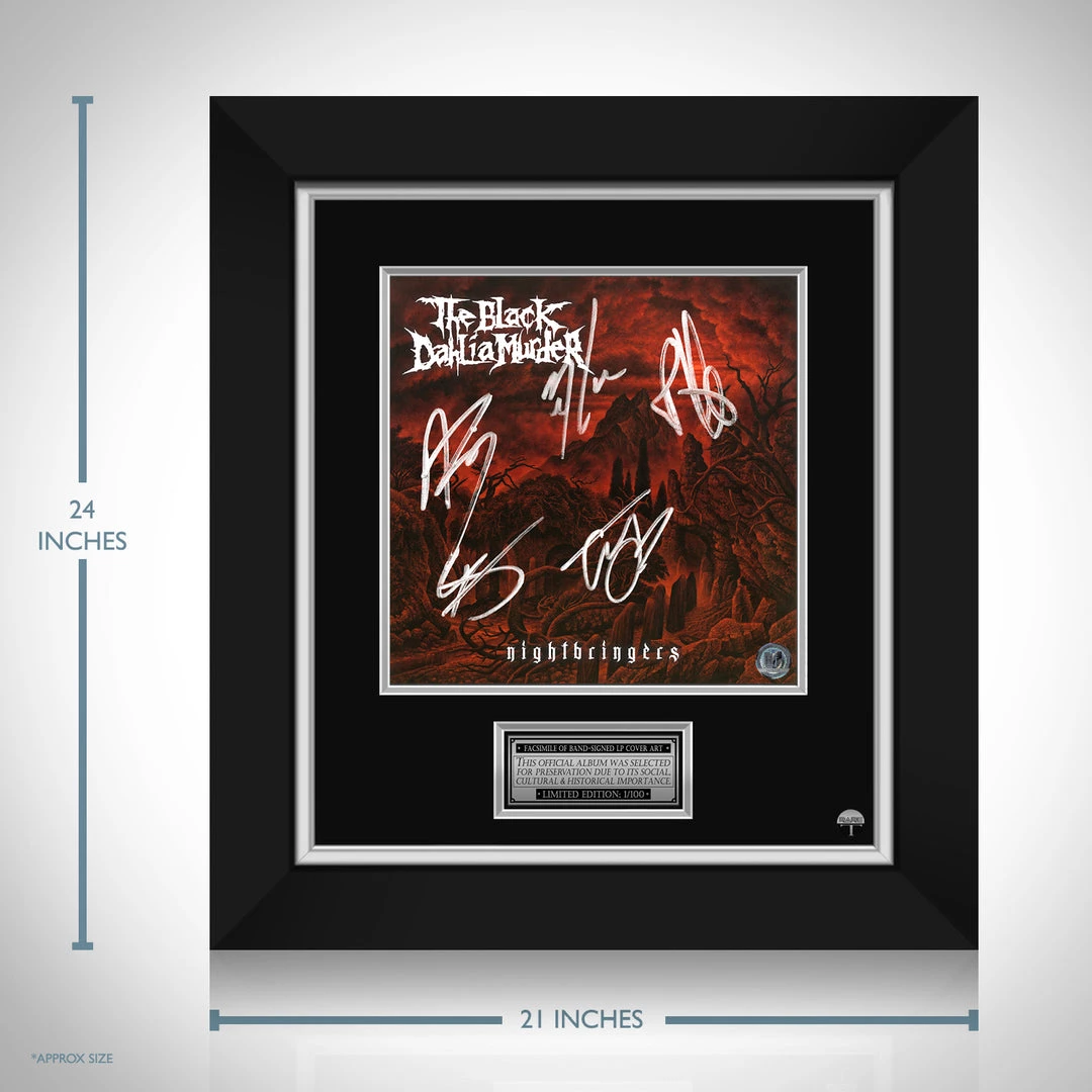 RARE-T Limited Edition Frames Black Dahlia Murders - Nightbringers LP Cover Limited Signature Edition Studio Licensed Custom Frame 3 RARE-T Limited Edition Frames Black Dahlia Murders - Nightbringers LP Cover Limited Signature Edition Studio Licensed Custom Frame