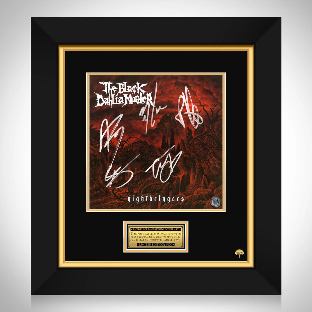 RARE-T Limited Edition Frames Black Dahlia Murders - Nightbringers LP Cover Limited Signature Edition Studio Licensed Custom Frame 9 RARE-T Limited Edition Frames Black Dahlia Murders - Nightbringers LP Cover Limited Signature Edition Studio Licensed Custom Frame