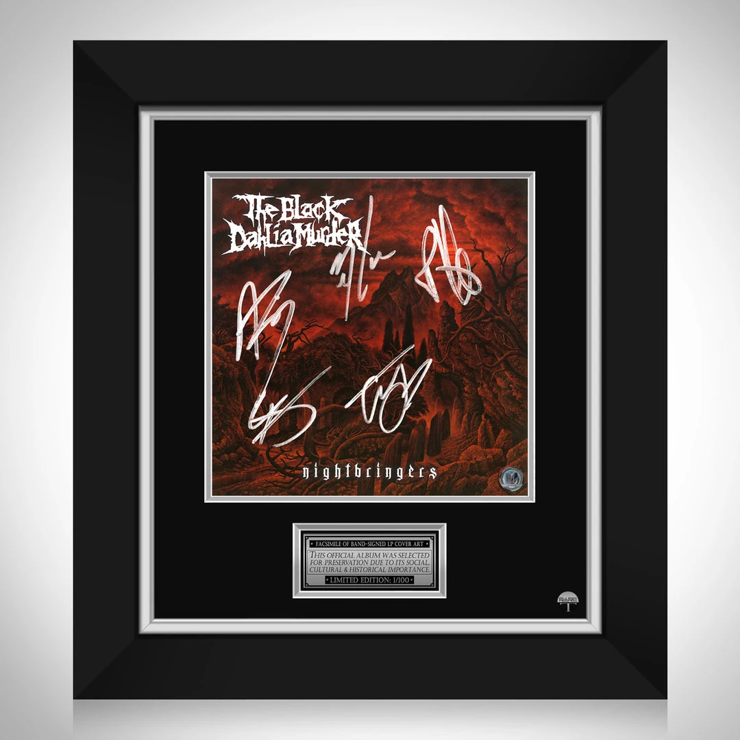RARE-T Limited Edition Frames Black Dahlia Murders - Nightbringers LP Cover Limited Signature Edition Studio Licensed Custom Frame 1 RARE-T Limited Edition Frames Black Dahlia Murders - Nightbringers LP Cover Limited Signature Edition Studio Licensed Custom Frame