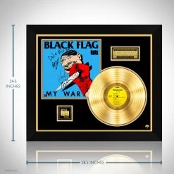 RARE-T Limited Edition Frames Black Flag - My War Gold LP Limited Signature Edition Studio Licensed Custom Frame
