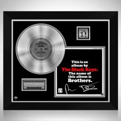 RARE-T The Black Keys - Brothers Platinum LP Limited Signature Edition Studio Licensed Custom Frame Limited Edition Frames